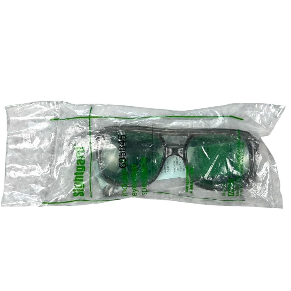 MSA Green Lens Sightgard Safety Industrial Eye Glasses Unisex Vintage NEW in Pkg